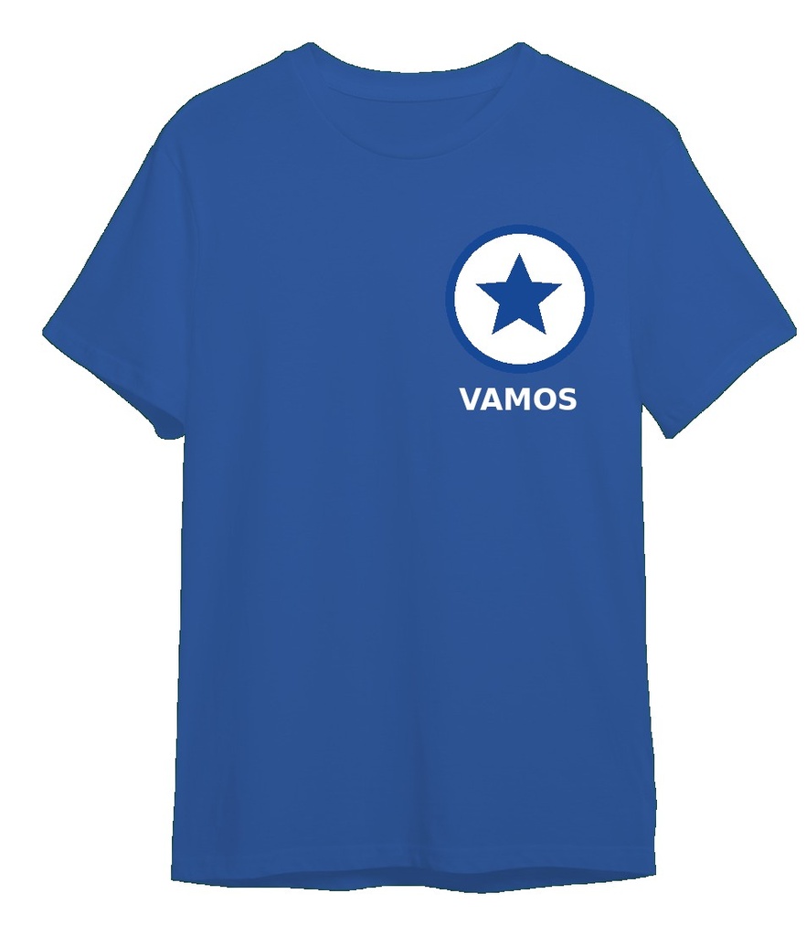 Camiseta algodon VAMOS - azul (S)