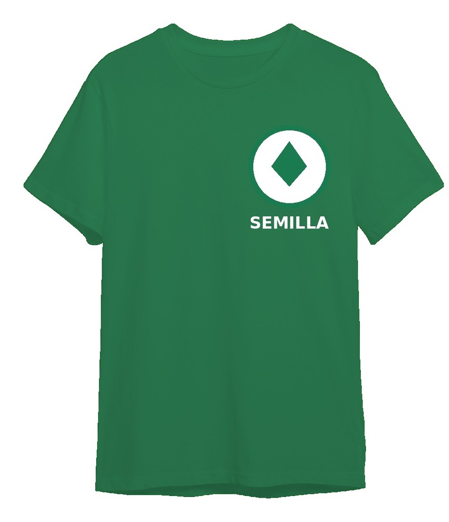Camiseta algodon Semilla - verde (S)