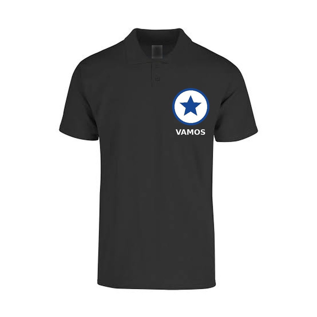 Playera tipo polo VAMOS - negra (S)