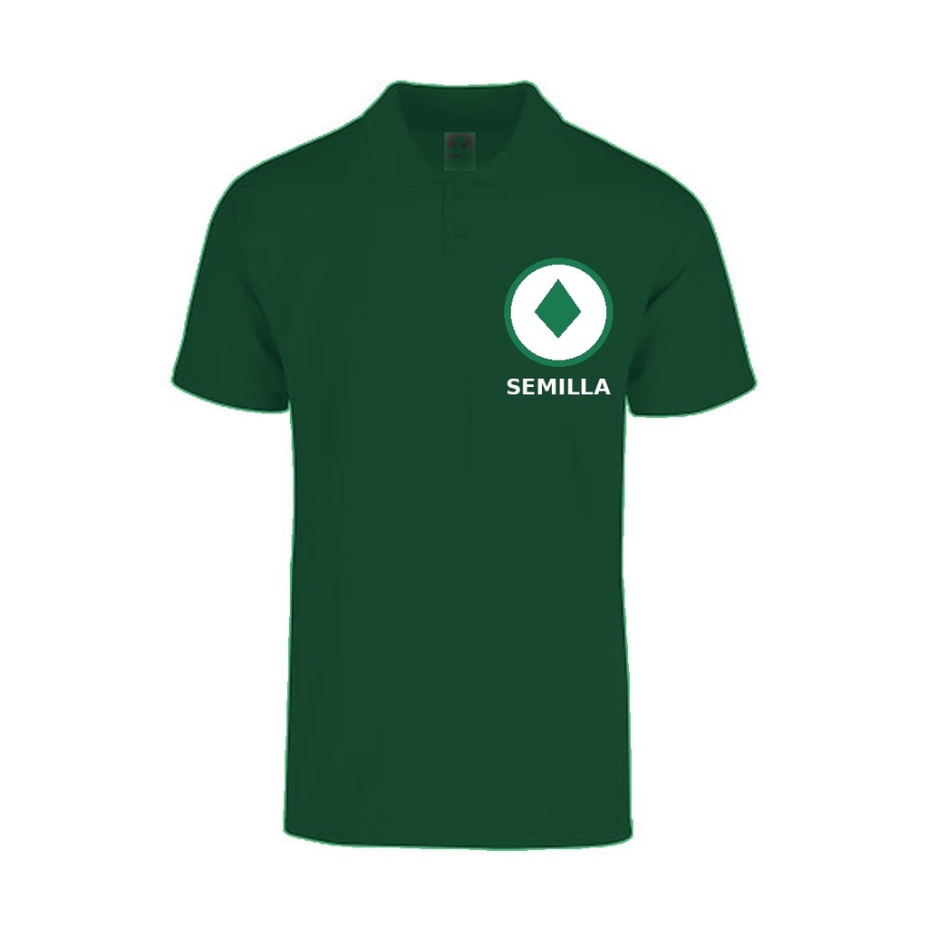 Playera tipo polo Semilla - verde (S)